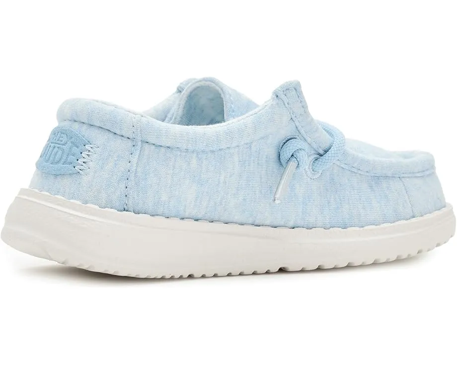 Детские слипоны Hey Dude Kids Wally Stretch Jersey с технологией Flex & Fold