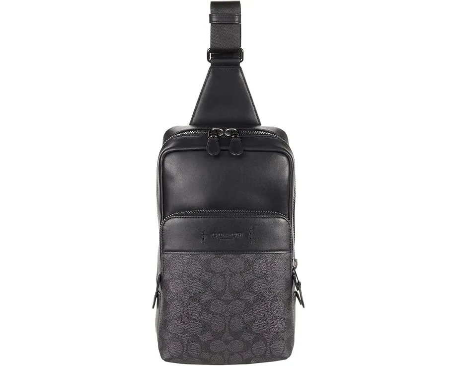 Рюкзак COACH Signature Gotham из кожи и ткани с несколькими отделениями