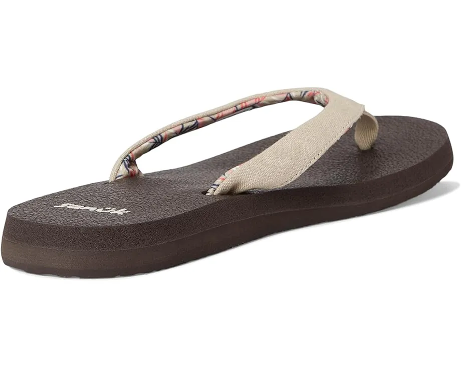 Сланцы Sanuk Yoga Paradise II с вышитыми цветами и стелькой из пены с эффектом памяти