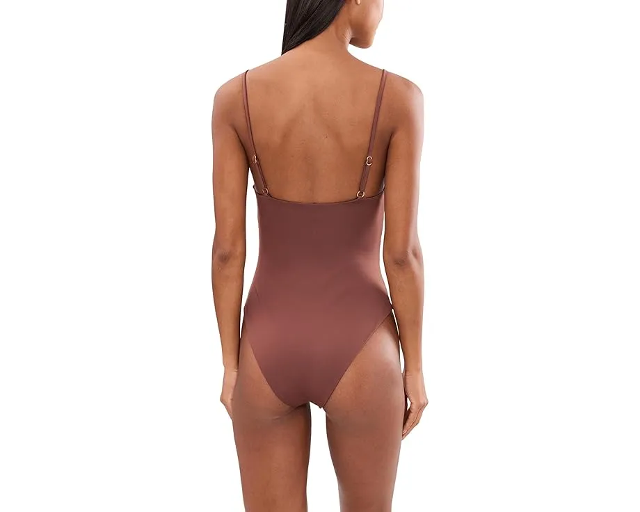 Цельный купальник Piper One-Piece Classic с вырезом и шнуровкой