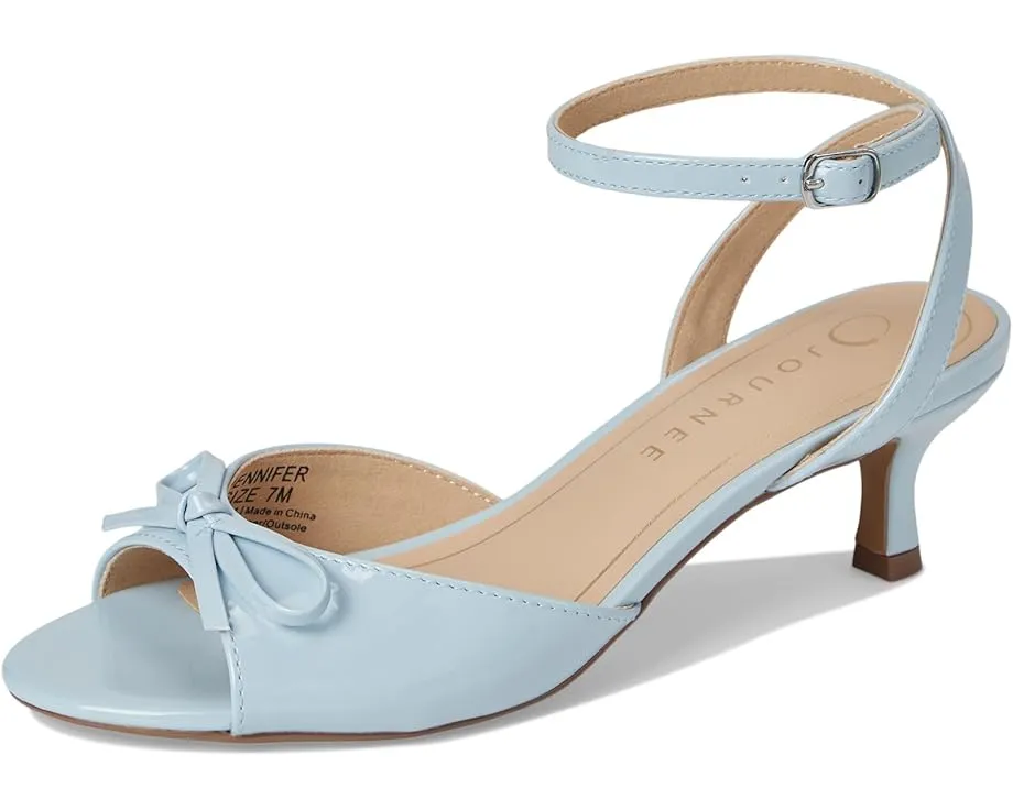 Journee Collection босоножки Jennifer на каблуке с бантом и ремешком на щиколотке