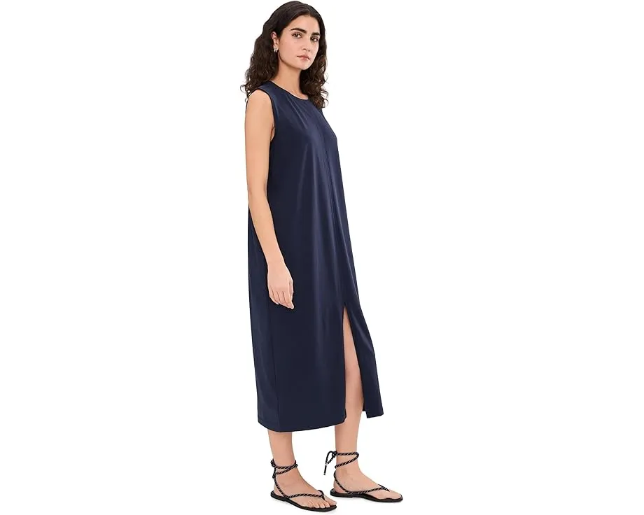 Платье Eileen Fisher с круглым вырезом из пима-хлопка и стрейч-джерси