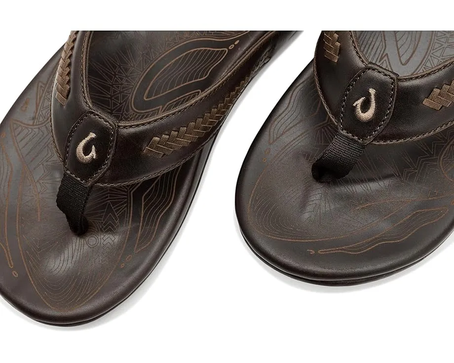 Кожаные сандалии Mea Ola Mano с ремешками и детальной проработкой OluKai