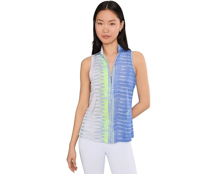 Топ Jamie Sadock Frequency Print без рукавов с воротником и застежкой на пуговицы