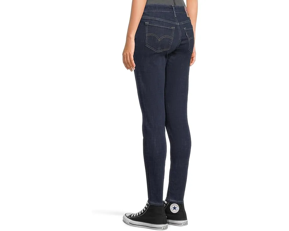 Узкие джинсы Levi's Womens 711 Skinny с кожаным патчем и эластичной тканью