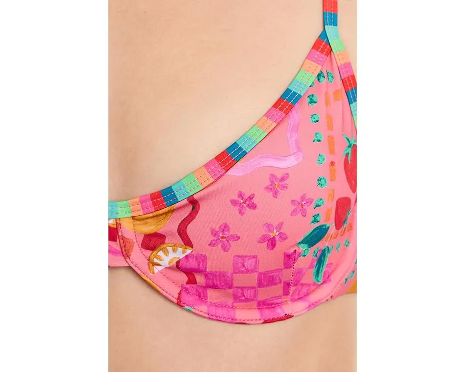 Купальный топ Kori с косточками и фруктовым принтом