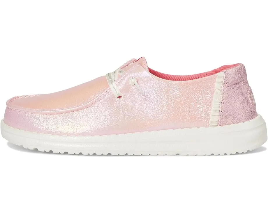 Детские слипоны Hey Dude Kids Wendy Dazzling с блестками и хлопковой подкладкой