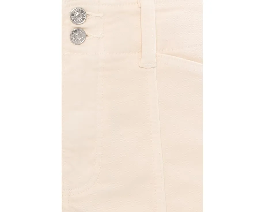Шорты Paige Olivia с высокой посадкой и двойной пуговицей в цвете Quartz Sand