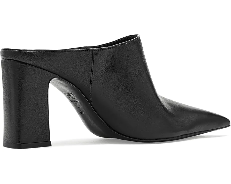 Босоножки Schutz Eleanor Mule на каблуке из кожи черные