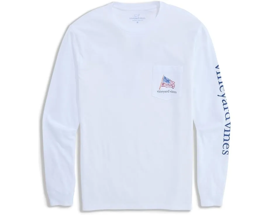 Футболка Vineyard Vines с длинным рукавом и принтом в виде флага