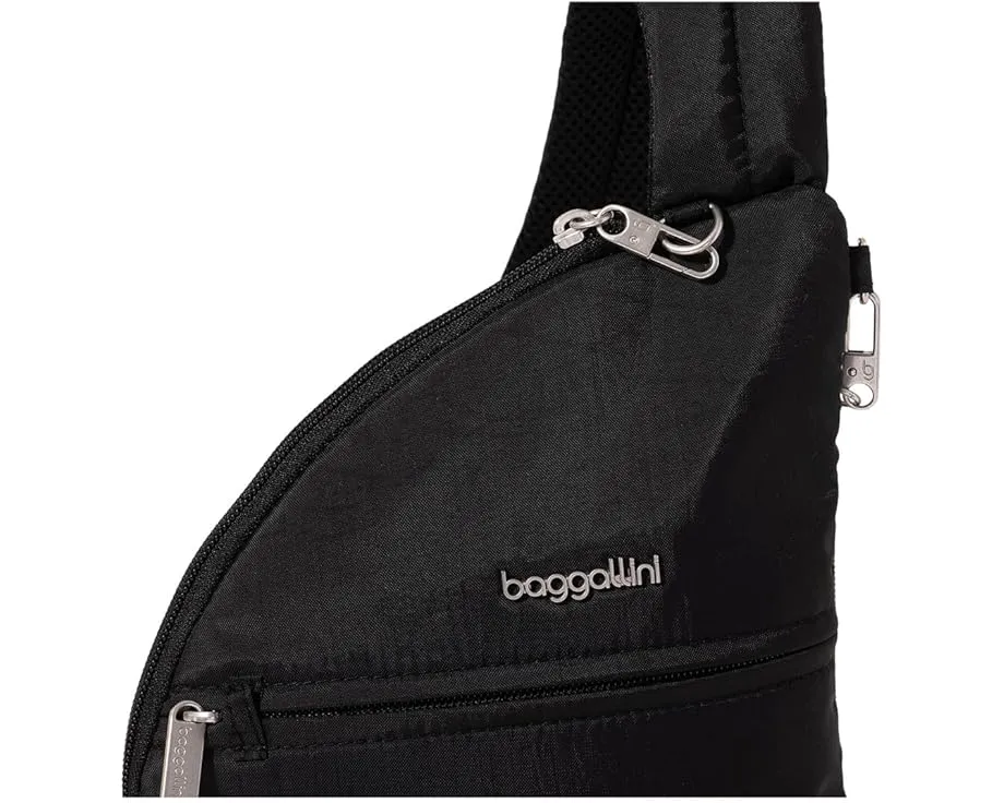 Baggallini Securtex антикражевая слинг сумка Half Moon с защитой от порезов