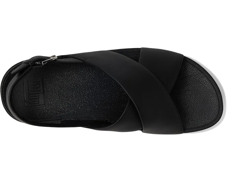 Кожаные сандалии FitFlop Lulu с перекрестными лямками и технологией Microwobbleboard