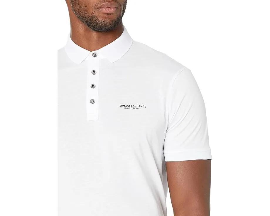 Polo футболка Armani Exchange Slim Fit Milano New York Logo с отложным воротником