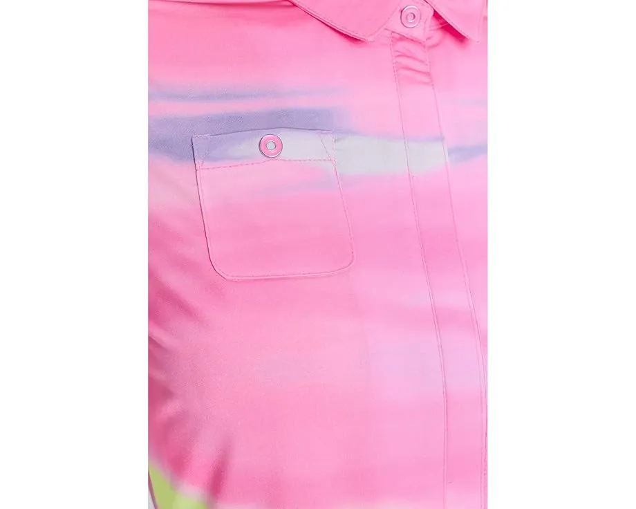 Топ Jamie Sadock с каплевидным рукавом и V-образным вырезом Painted Sunset