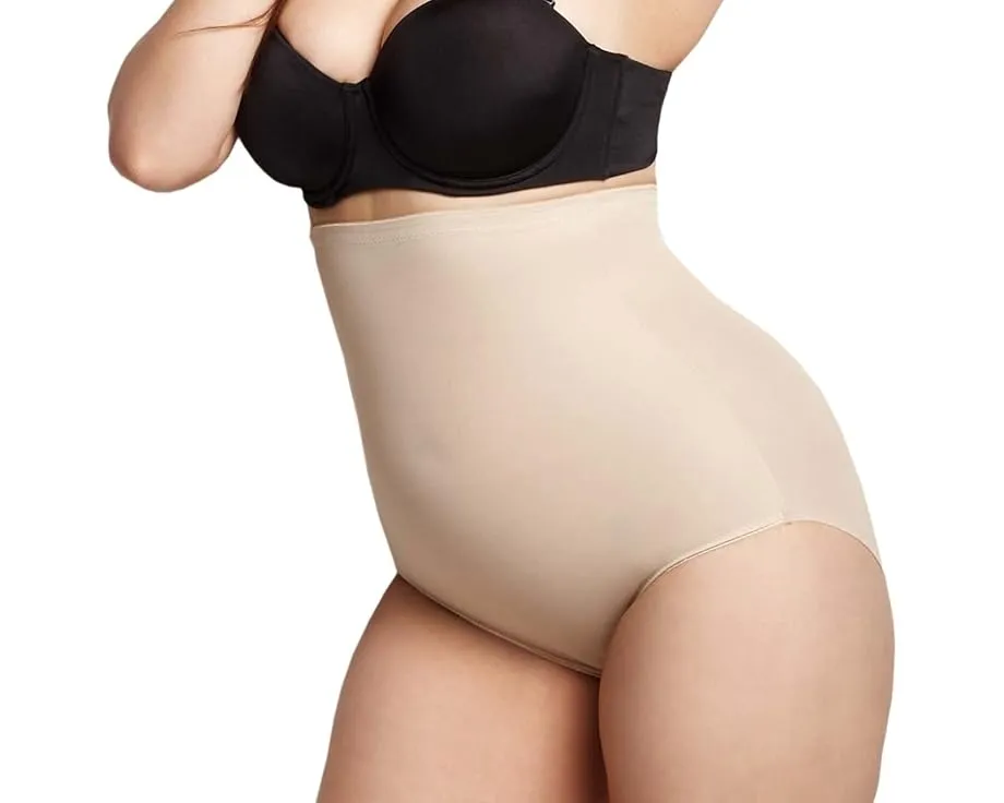 Моделирующие трусы Naomi & Nicole Unbelievable Comfort Plus Hi Waist Brief больших размеров черные