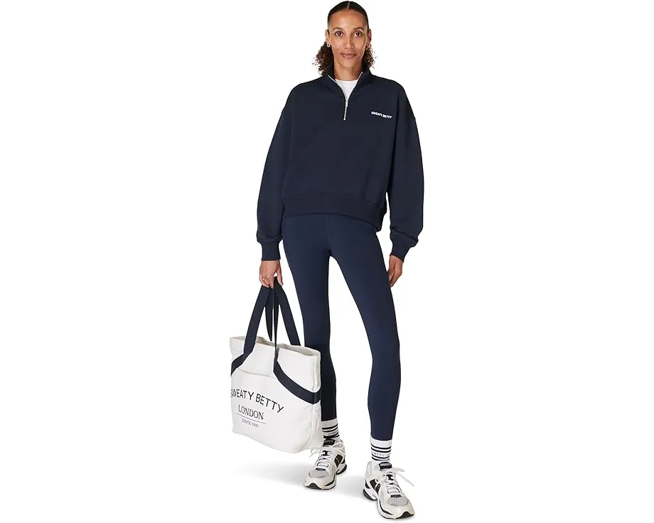 Sweaty Betty Полузипованный кроп-свитшот Revive из хлопка
