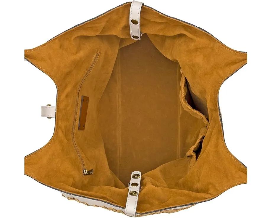 Сумка-сатчел Patricia Nash Santorini из бумажной соломки с магнитной застежкой