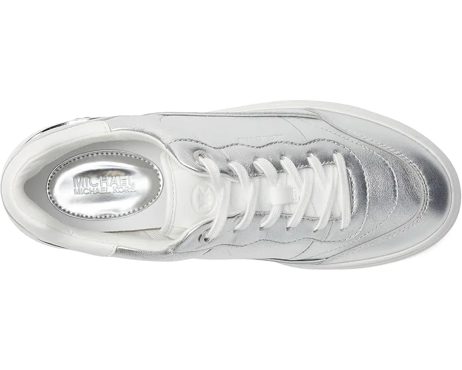 Кроссовки MICHAEL Michael Kors Hayes Lace Up на платформе с металлическим ПВХ верхом