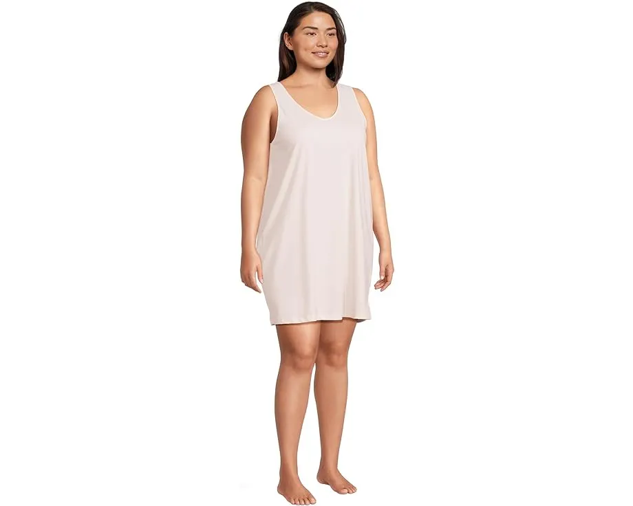 Хлопковая сорочка Skin Natural Skin Josephine большого размера с V-образным вырезом