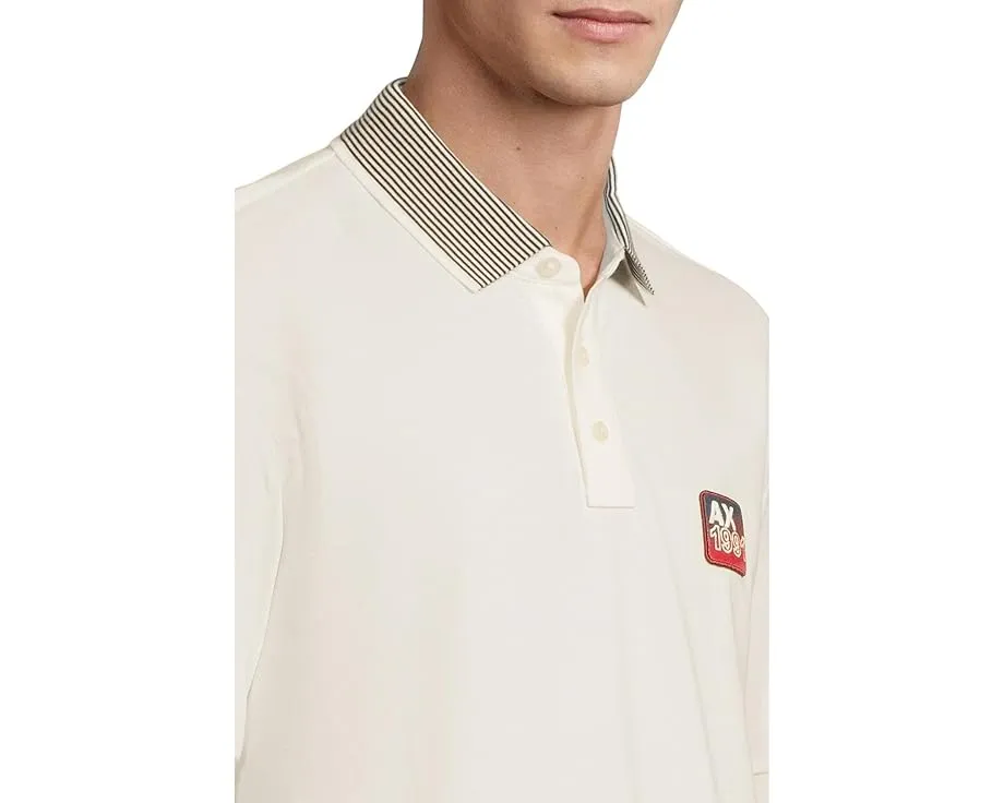 Поло Armani Exchange Small Logo с контрастными деталями