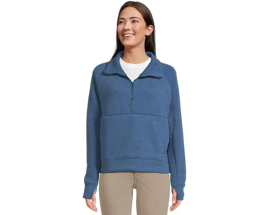 Свитшот L.L.Bean Ridgeknit с полузастежкой молнией и капюшоном-карманом