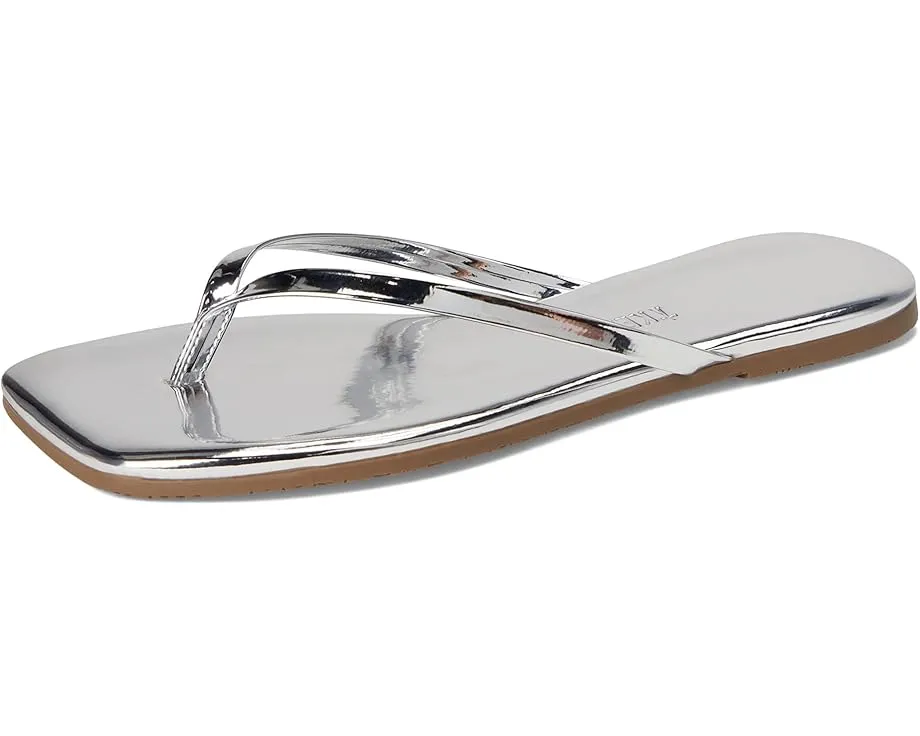 Блестящие босоножки TKEES с открытым квадратным носком