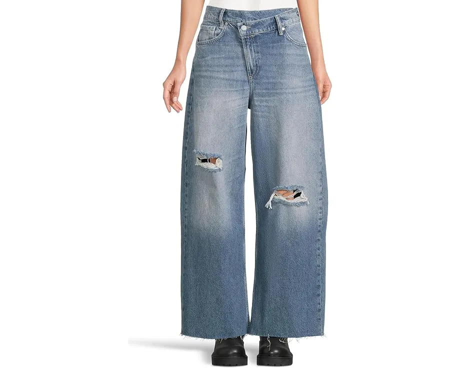 AllSaints Aki Crossover Jean джинсы с завышенной талией и широкими штанинами