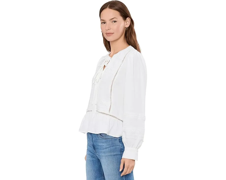 Топ с кружевной кокеткой и завязками спереди Vince Camuto