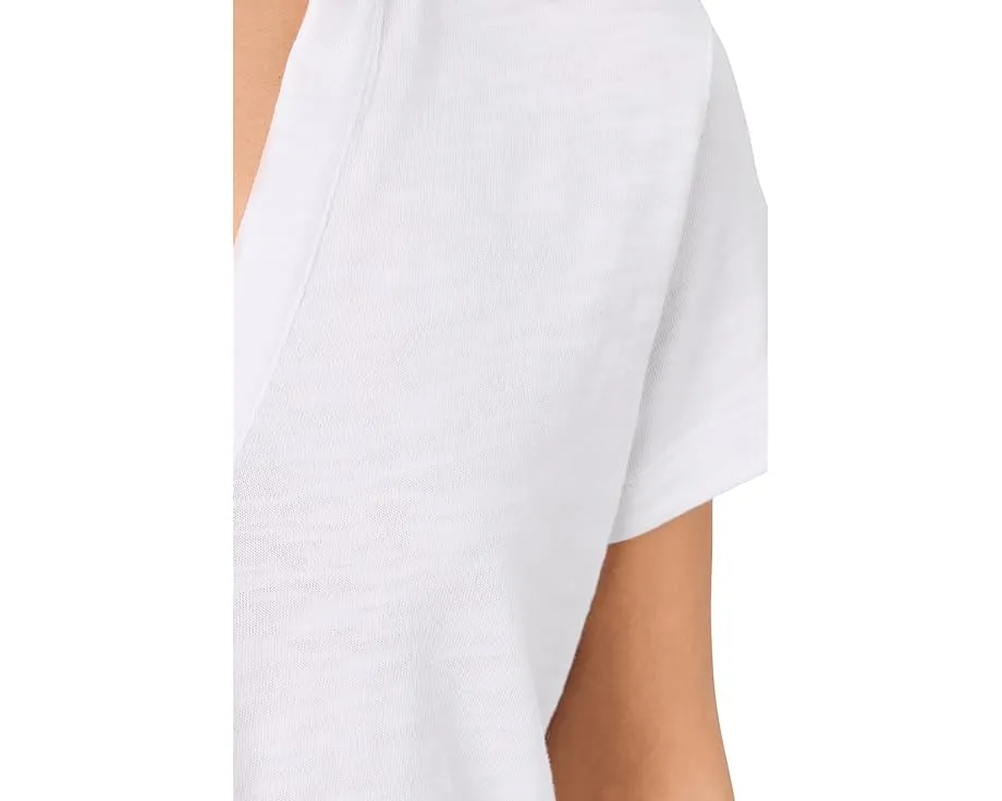 Поло Lilla P Vintage Short Sleeve из текстурированного хлопка с V-образным вырезом