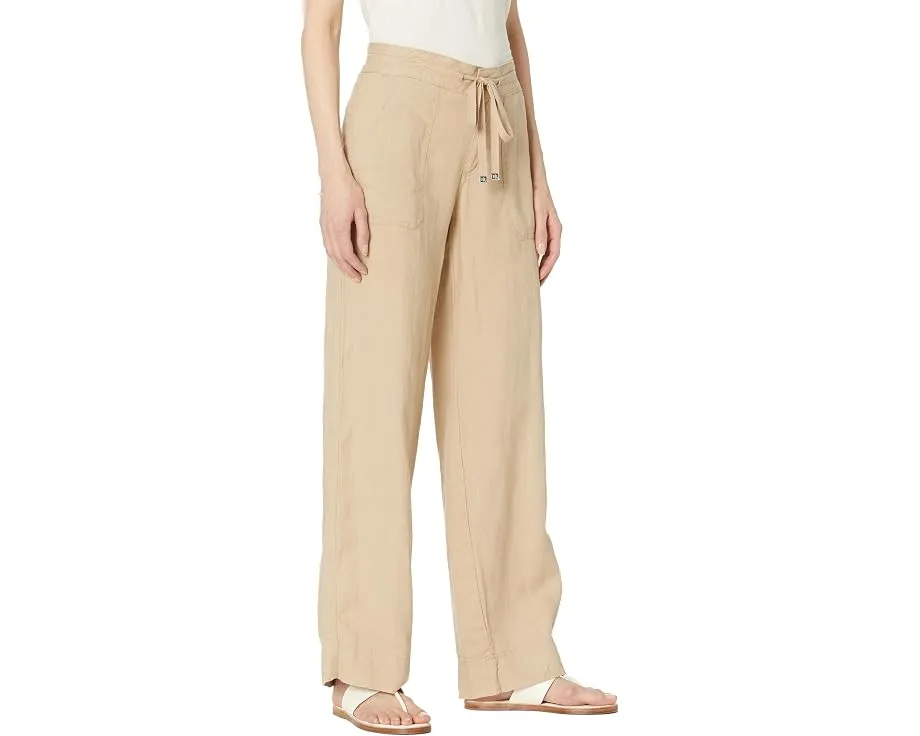 Широкие брюки из льна с эластичным поясом от Lauren Ralph Lauren