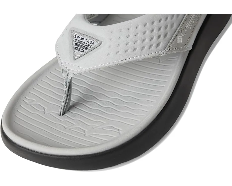 Шлепанцы Columbia Boatside Flip Lea PFG с ремешком из кожи и подошвой Omni-Grip