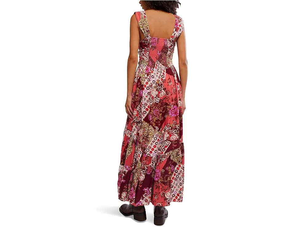 Платье макси Sasha Free People с вырезом лодочкой и сборками