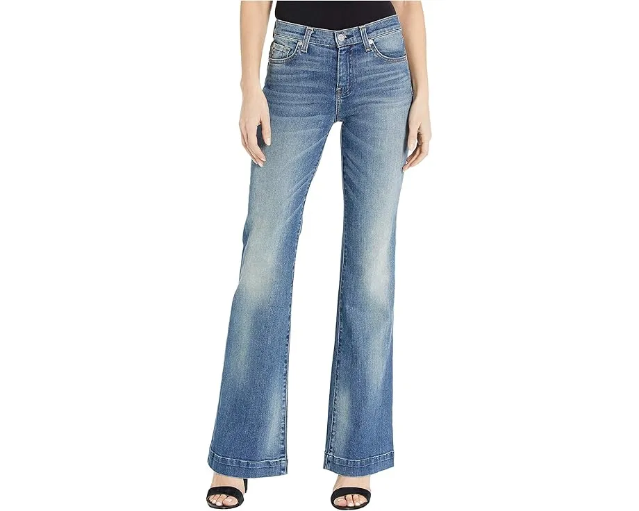 Женские джинсы 7 For All Mankind Dojo в дизайне Luxe Vintage с эффектом поношенности