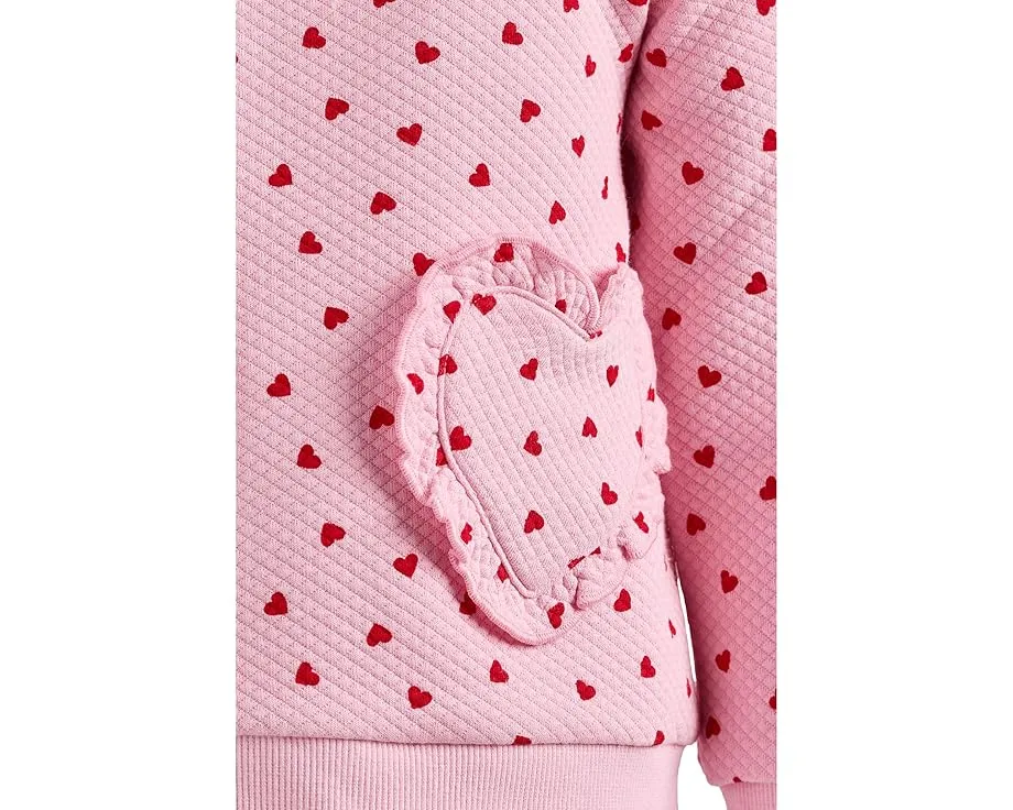 Свитшот для девочек с рельефным узором в виде сердечек Janie and Jack