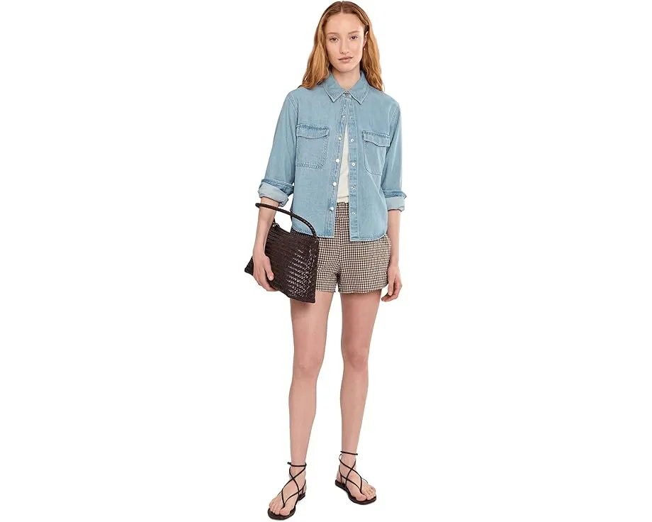 Джинсовая куртка-рубашка Airy Denim Relaxed Madewell с хлопковым составом