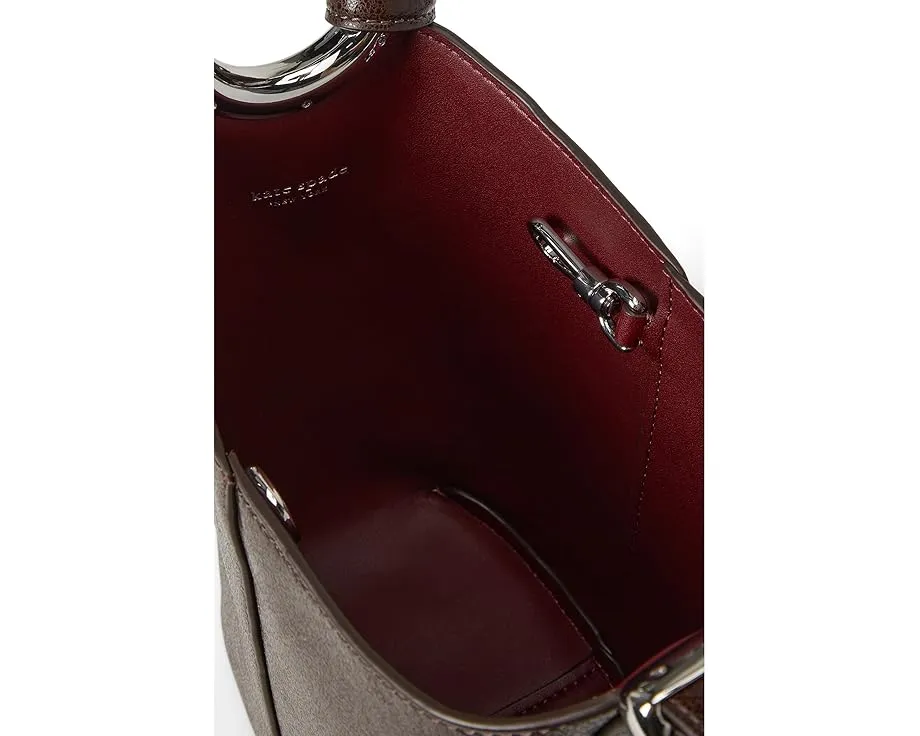 Мини-сумка-ведро Halo из глянцевой кожи на съемном ремне Kate Spade New York