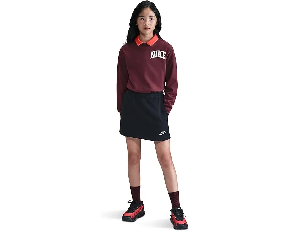 Детская юбка Nike Sportswear Club French Terry из мягкого флиса