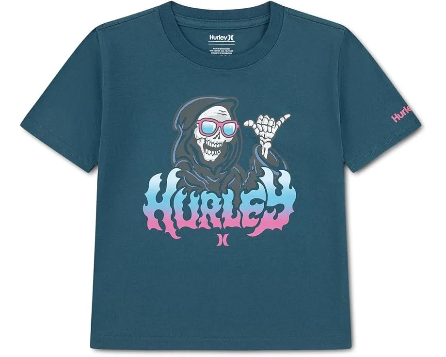 Футболка Hurley Kids Gnarly Gnelly с дерзким принтом для малышей