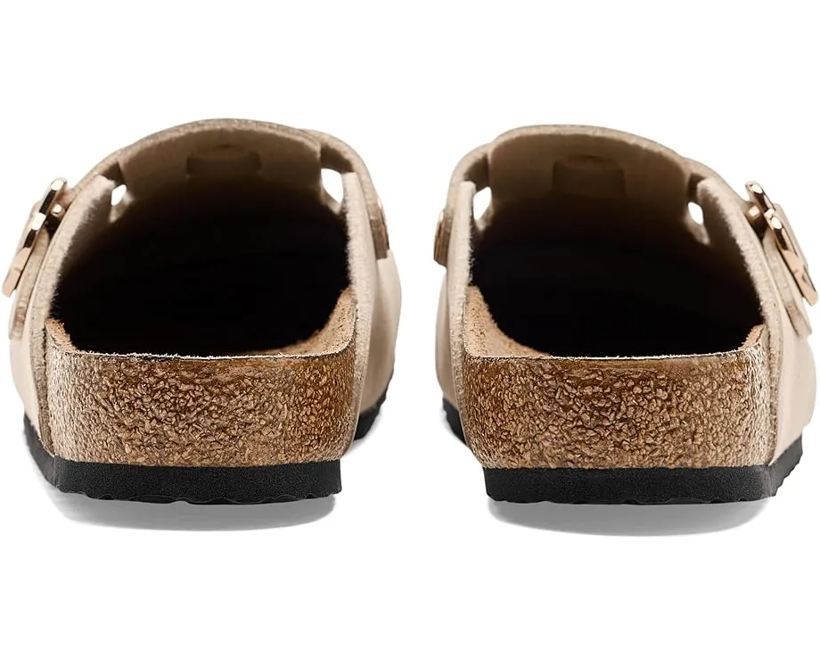 Детские сабо Birkenstock Kids Boston Flower Buckle с цветочной пряжкой и пробковой стелькой