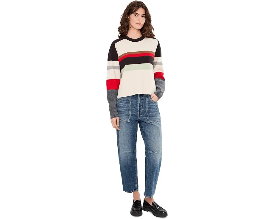 Свитер Madewell Stripe Aspen с регланными рукавами и полосатым узором