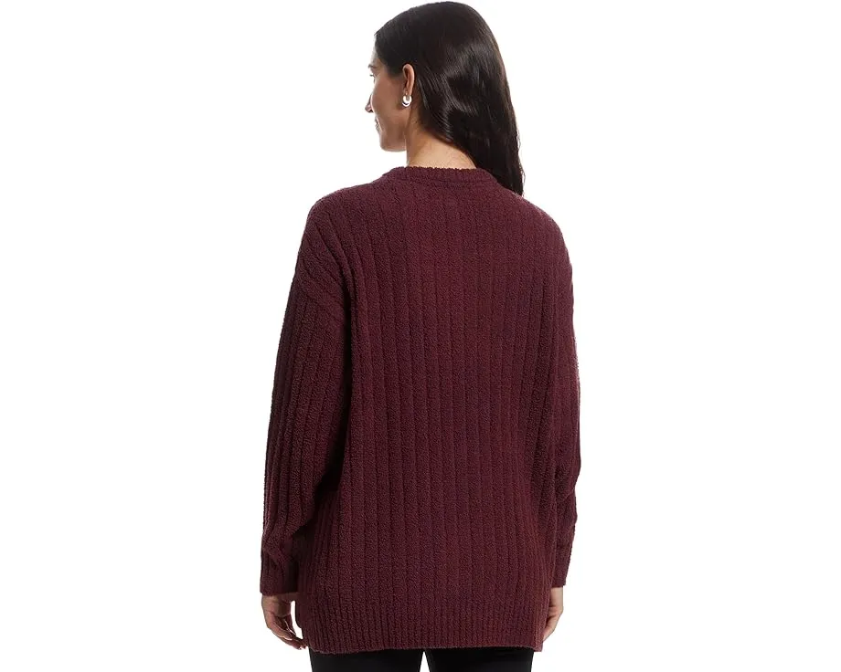 Свитшот оверсайз UGG Riz Top Rib с рельефной резинкой и удлиненными рукавами