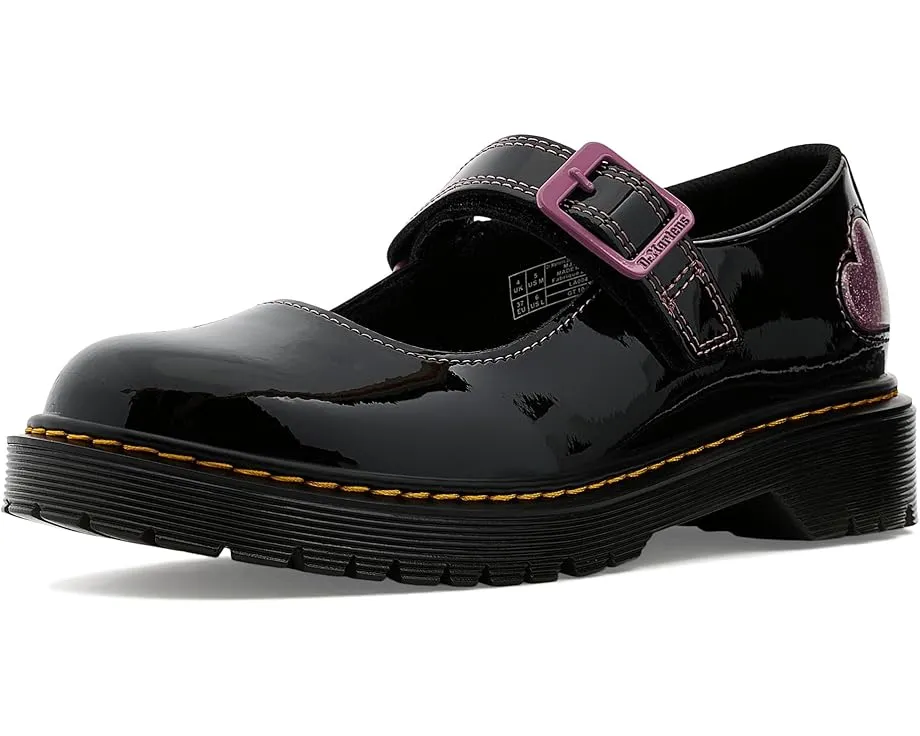Туфли Mary Jane Dr. Martens Bex Y с блестящим сердцем на контрастной подошве