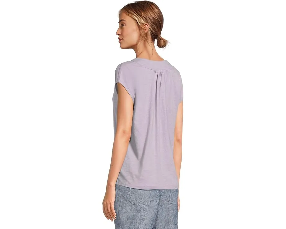 Футболка L.L.Bean из органического хлопка с V-образным вырезом и короткими рукавами