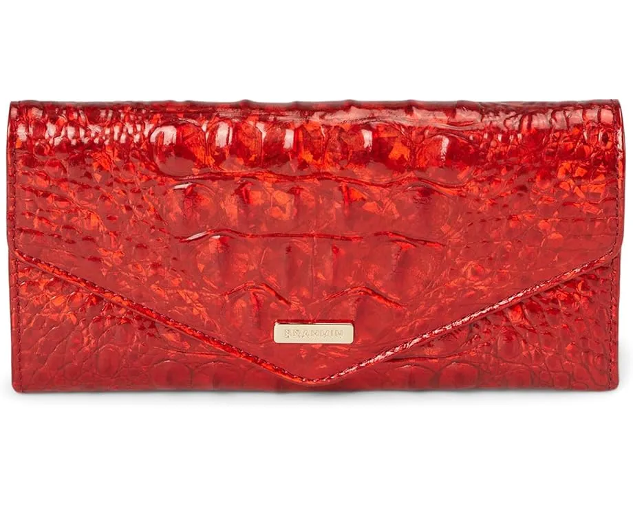 Дорожный кошелек Veronica от Brahmin с металлическим блеском и карманами