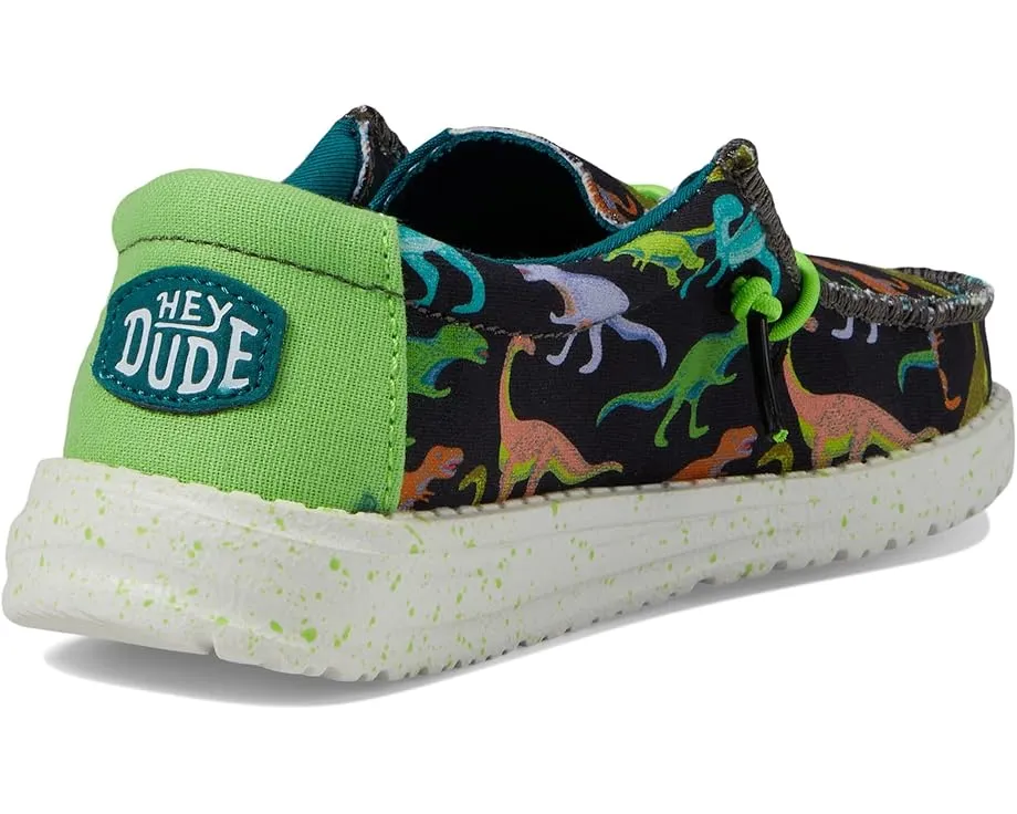 Детские лоферы Hey Dude Wally Dino для малышей с эластичными шнурками