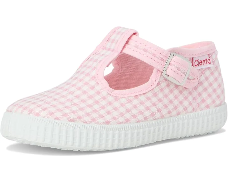 Детские туфли Cienta 51052 с клетчатым принтом и регулируемой пряжкой