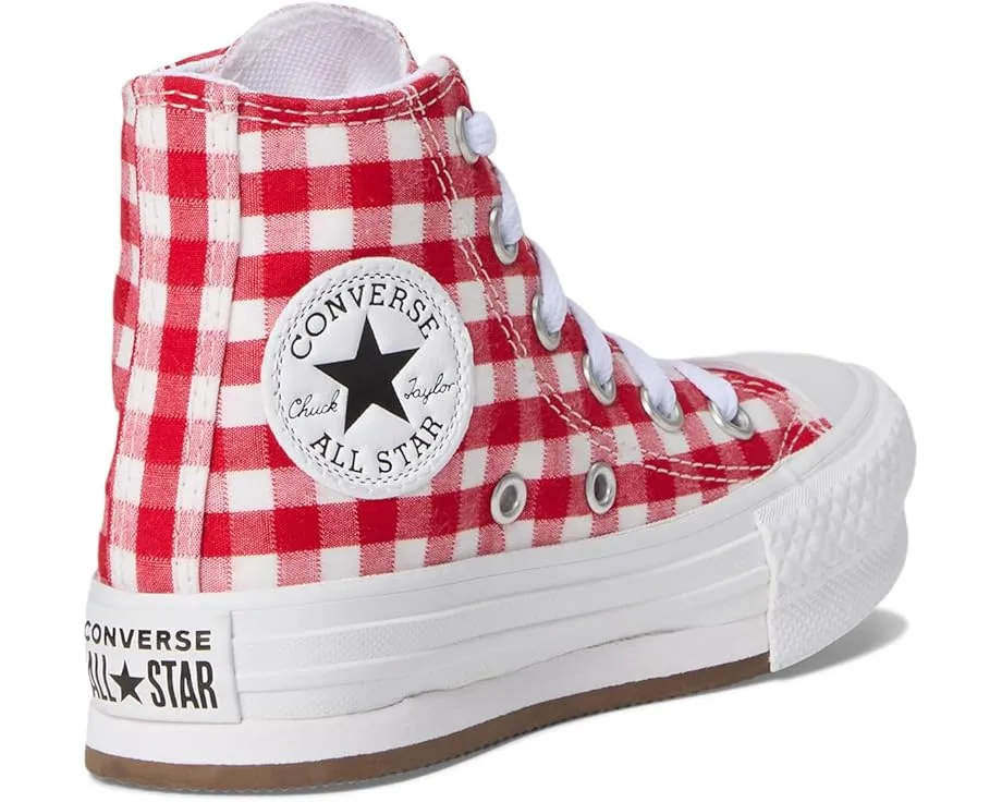 Кеды Converse Chuck Taylor All Star Eva Lift Checkered на платформе с клетчатым принтом
