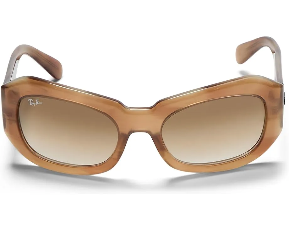 Солнцезащитные очки Ray-Ban Beate с удлиненной формой линз и УФ-защитой