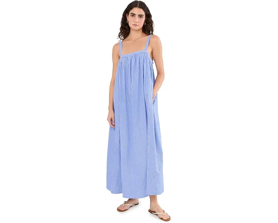 Платье макси Faherty Coastal Poplin Emmy в полоску из органического хлопка