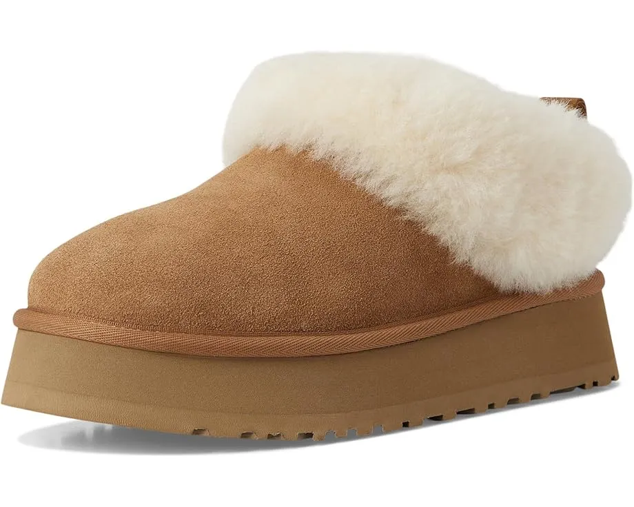 Тапочки UGG Tazzelle из натуральной замши с овчиной и платформой